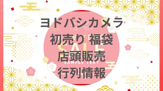 ヨドバシカメラ　福袋　初売り　店頭販売　営業時間　チラシ　行列　いつ　混雑　2024