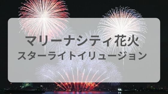 和歌山マリーナシティ　スターライトイリュージョン　花火　穴場　屋台　混雑　駐車場　ホテル　雨　中止　延期