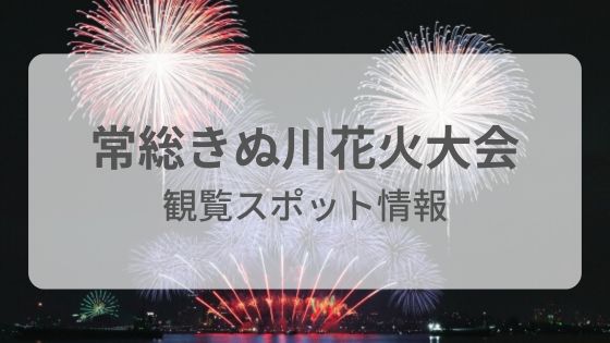 常総きぬ川花火大会　右岸　左岸　どっち　おすすめ　穴場　屋台　